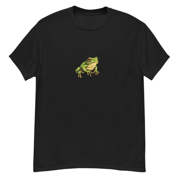 Men's classic graphic t-shirt featuring a clean and colorful image of a tree frog, adding vibrancy and nature-inspired style to your wardrobe.