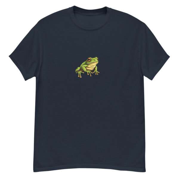 Men's classic graphic t-shirt featuring a clean and colorful image of a tree frog, adding vibrancy and nature-inspired style to your wardrobe.